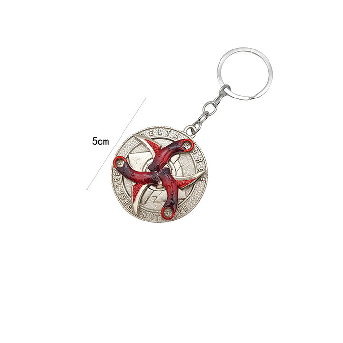 Wholesale Alloy throwing knife backpack keychain