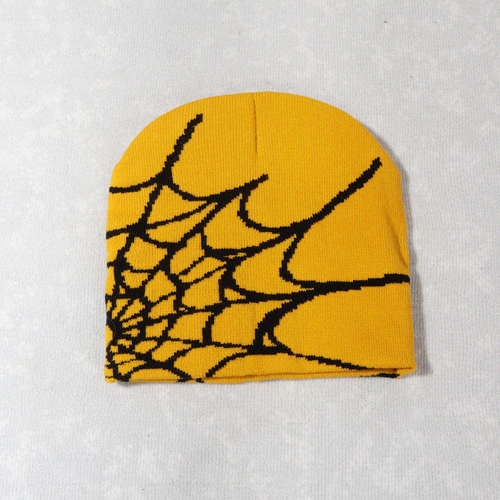 Wholesale Spider Web Pattern Acrylic Knitted Hat JDC-FH-JunL004