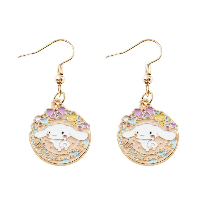 Wholesale Cartoon Cute Alloy Oil Drop Earrings JDC-ES-ShaoH009