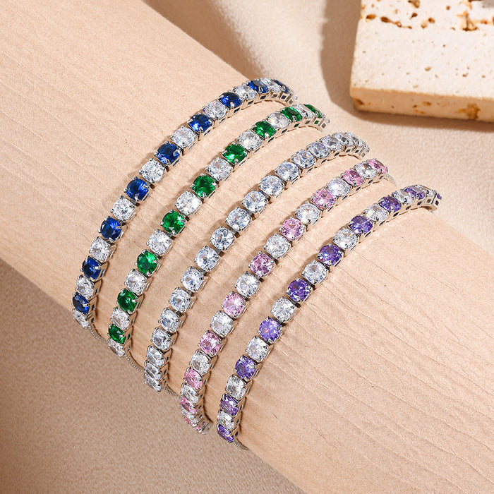 Wholesale Exquisite Super Flash Zircon Bracelet Women's  Elegant High-end Design Sense Pull