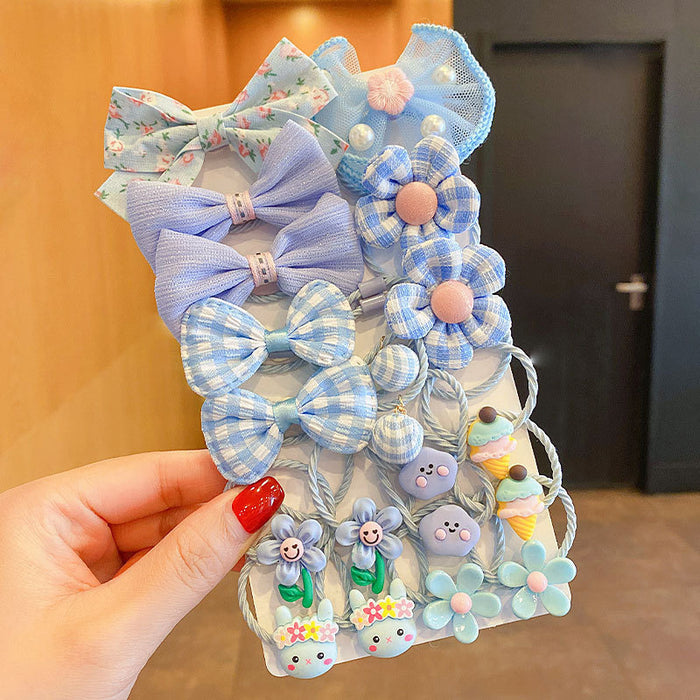 Wholesale A set of 20 Cute cartoon bow hair scrunchies  for kids