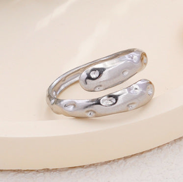 Wholesale A luxurious geometric stainless steel ring