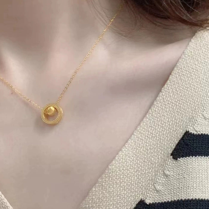 Wholesale Necklace Women's Gold Trendy Ladies Fashion Transfer Bead Decoration Clavicle Chain