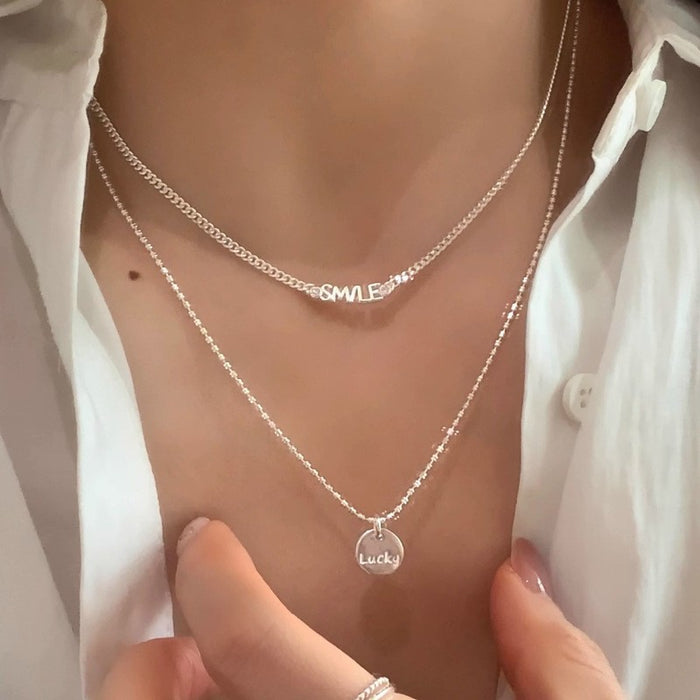 Wholesale  S925 Sterling Silver Butterfly Necklace Gift Female Niche Personalized Pendant