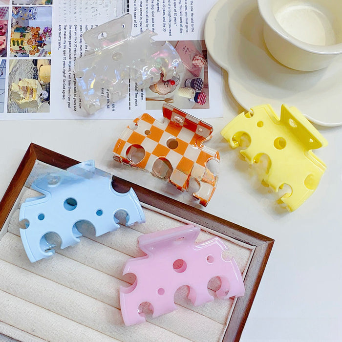 Wholesale  cheese hair grip  cartoon hair accessories hair clip top clip hollow shark clip hair accessories