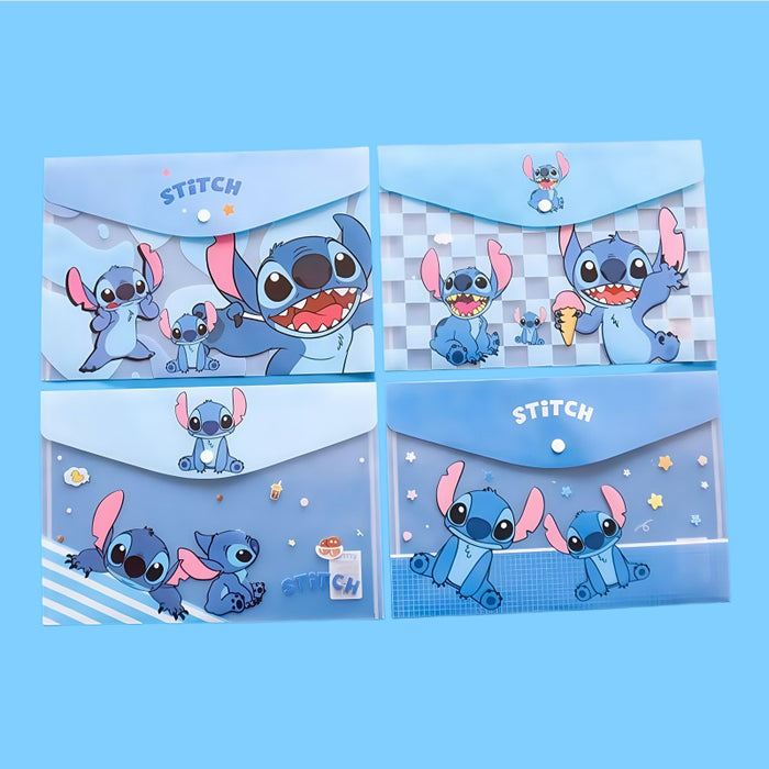 Wholesale 24pcs/ set Document Bag PP Button Bag Cartoon A4 Storage Bag