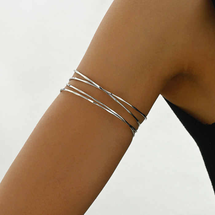 Wholesale Ins Simple Niche Women's Bracelet Multi-Layer Arm Ring Geometric Line Bracelet