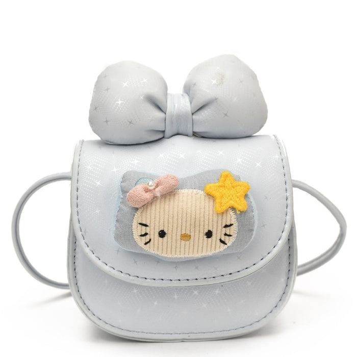 Wholesale Bow Design Pu Shoulder Crossbody Bag For Girls Cute Cartoon Fashion Accessory