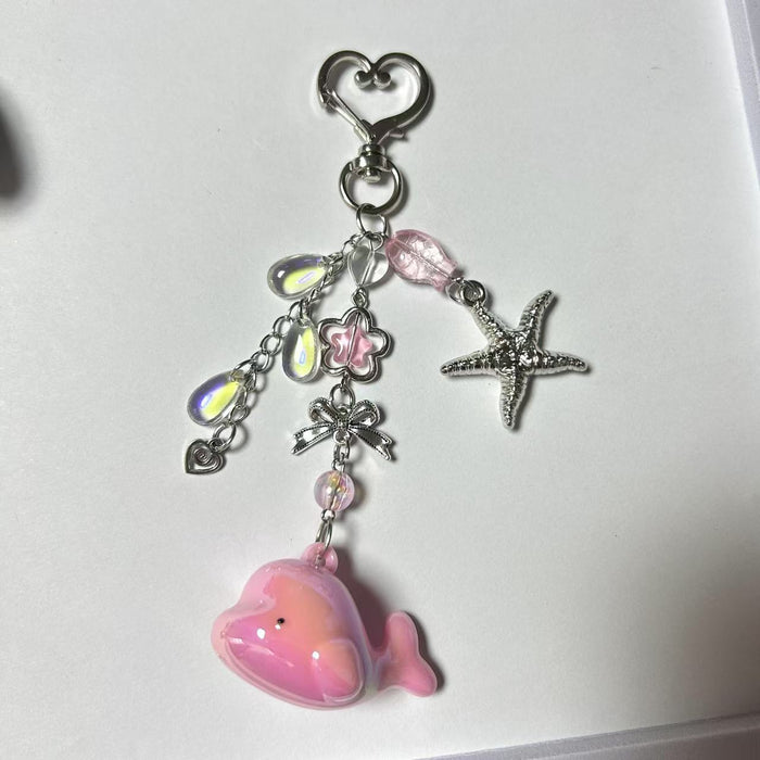 Wholesale Whale Starfish Girl Sweet Girl Keychain Bag Pendant Headphone Pendant