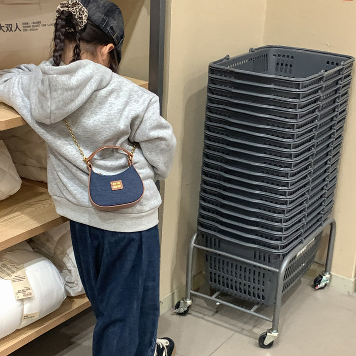 Wholesale Plaid handbag, children's crossbody bag, fashionable underarm shoulder bag