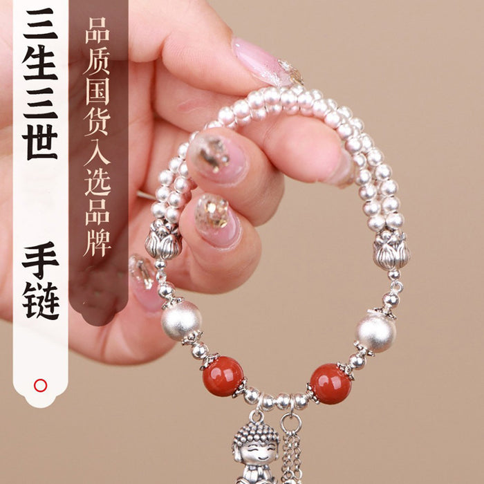 Wholesale Silver bead bead bracelet, niche, high-end, versatile in temperament