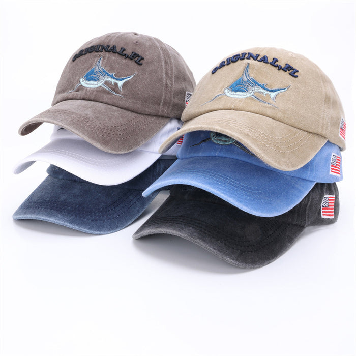 Wholesale Hat women's versatile retro baseball cap men's high-end feel foreign trade washed denim duckbill cap
