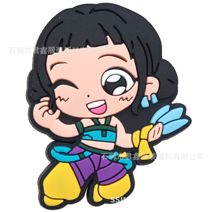 Wholesale 50pcs KPop Charms Shoe Buckles PVC Patches