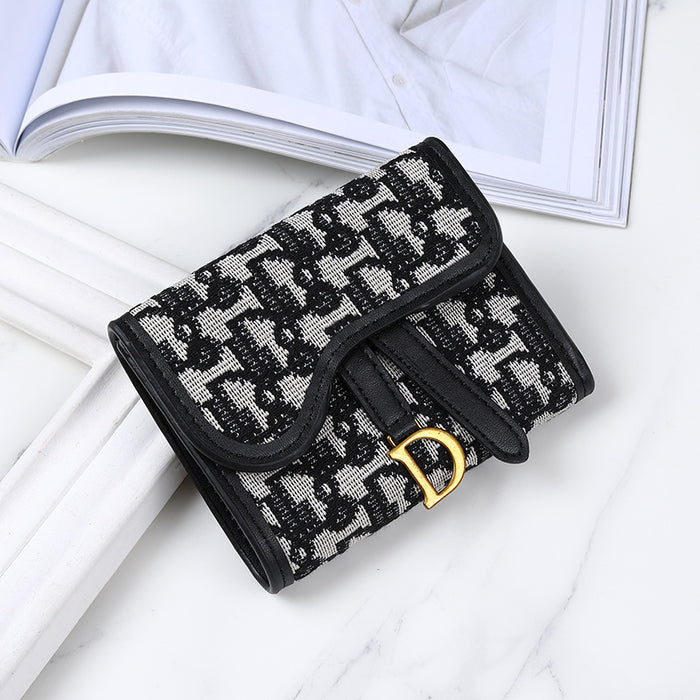 Wholesale Vintage Large Capacity D-clip Wallets Women's Long Stylish Multi-card Slot Tri-fold Handbags