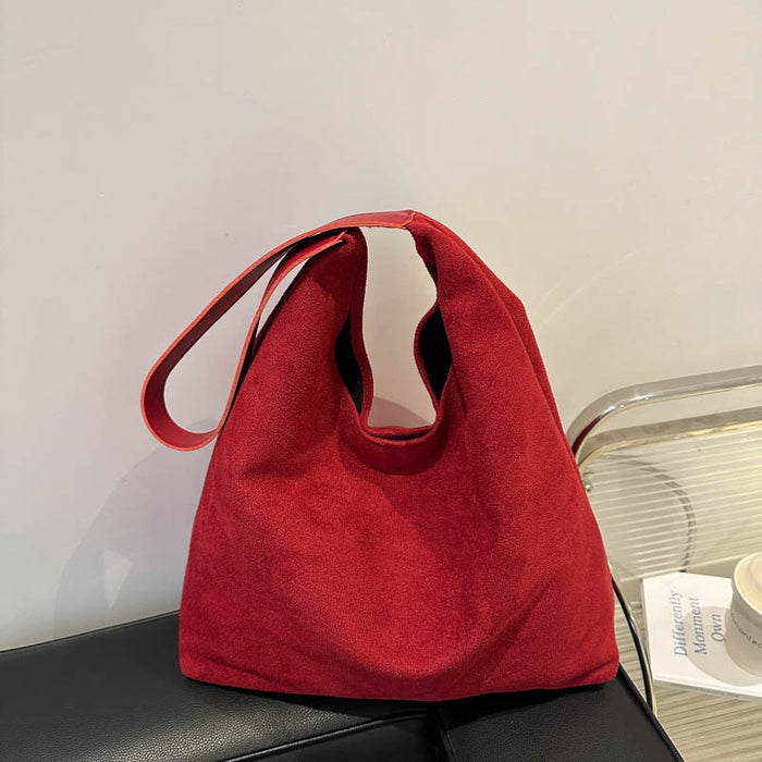 Wholesale Large Capacity Casual Fashion Suede Shoulder Tote Bag JDC-SD-HT014