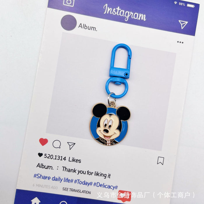 Wholesale Colorful keychain creative couple metal pendant bag ornaments cute cartoon