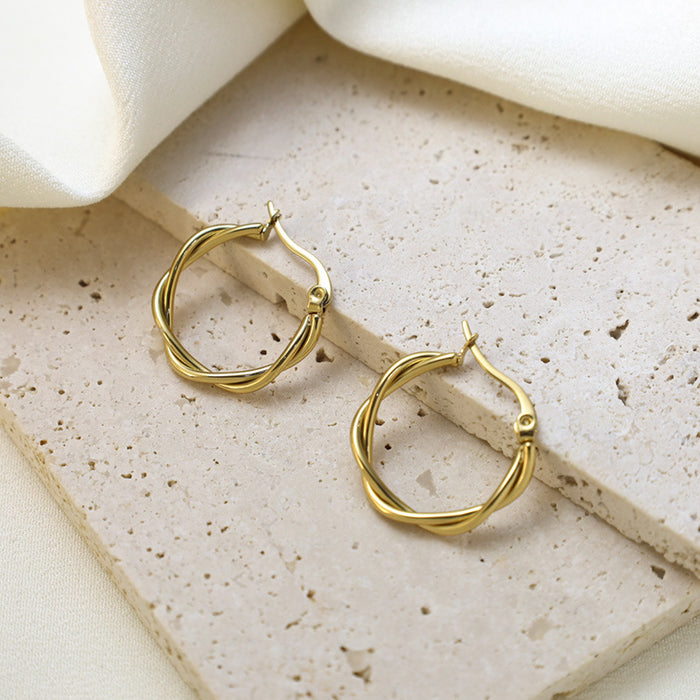 Wholesale Fashionable geometric twist earrings