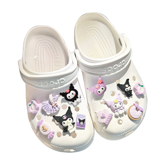 Wholesale 12pcs/pack Cartoon Three-dimensional Plastic Shoe Buckle JDC-SC-MoNiao001