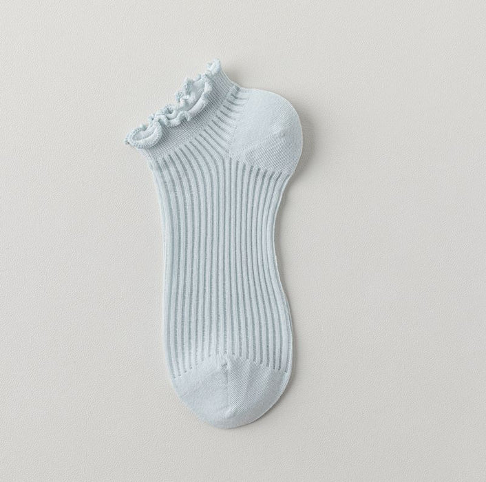 Wholesale Mesh breathable all-in-one machine boneless fungus edge short tube socks