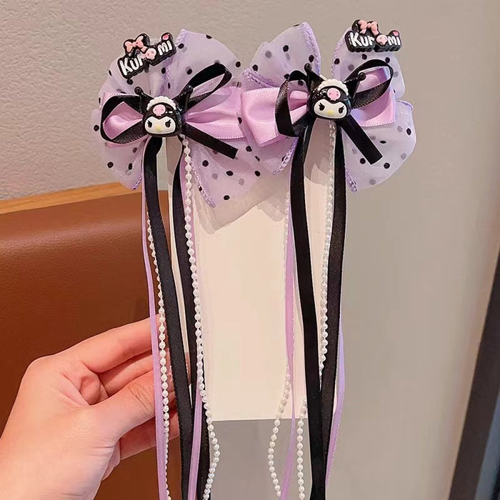 Wholesale cartoon hairpin bow ribbon tassel hairpin headdress cute