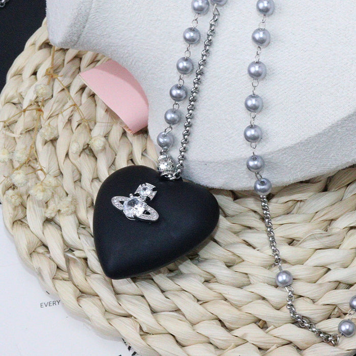 Wholesale Sweater chain with diamond cross, fashionable, luxurious, high-end, niche pendant, love necklace for women