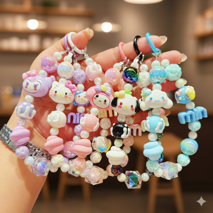Wholesale Acrylic Cartoon Beaded Keychain