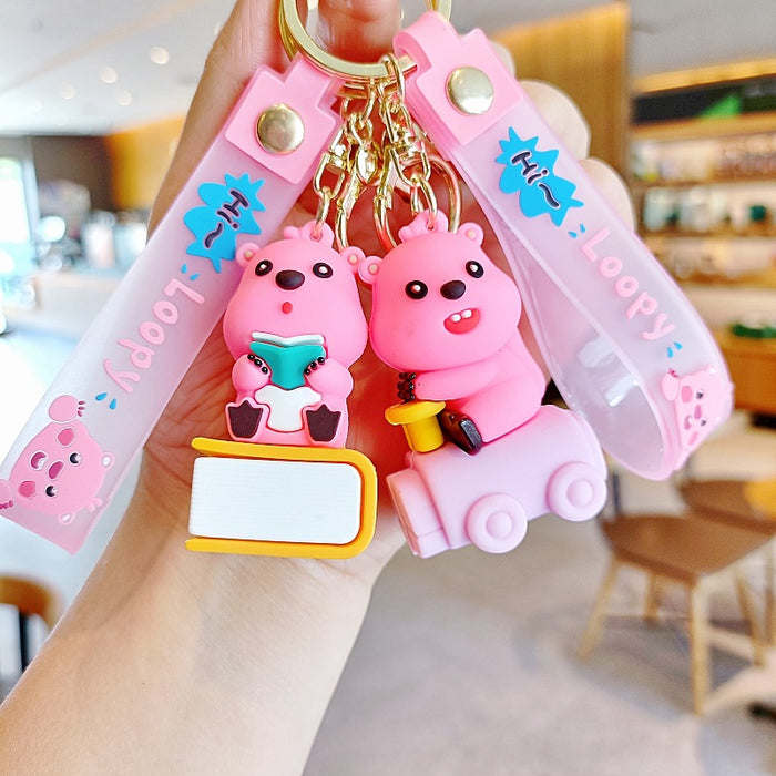 Wholesale Silicone Cartoon Doll Keychain JDC-KC-MingT198