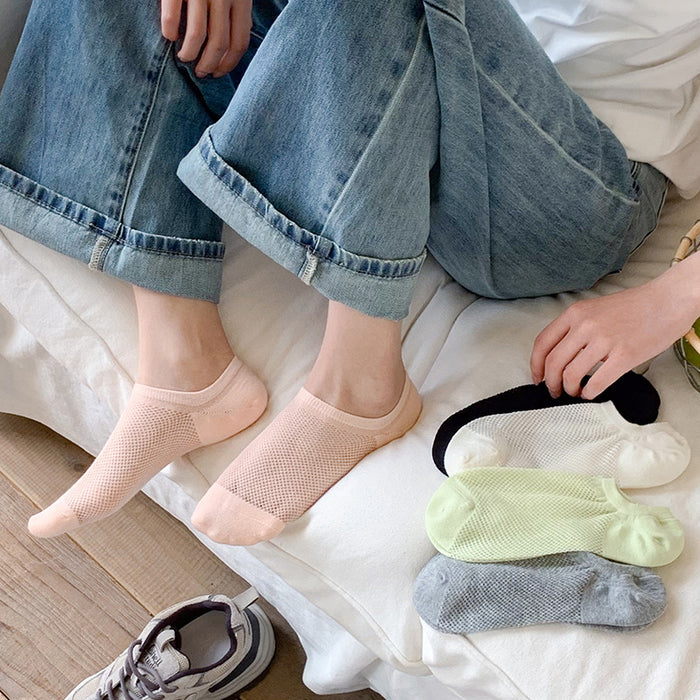 Wholesale Mesh socks, short socks, thin, shallow cut, non slip, non slip, breathable, invisible boat socks