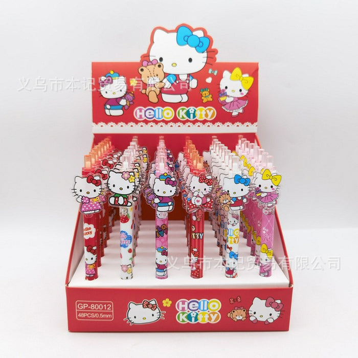 Wholesale 48pcs Cartoon-printed acrylic student push-button pen