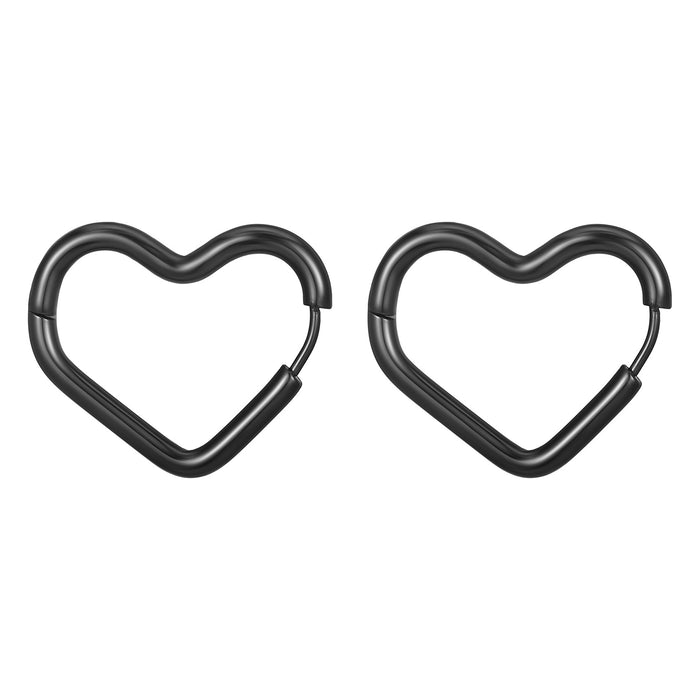 Wholesale geometric shaped ear buckle titanium steel earrings