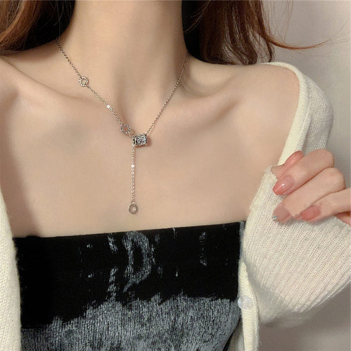 Wholesale Titanium steel necklace pendant does not fade, high-end sweater chain accessories