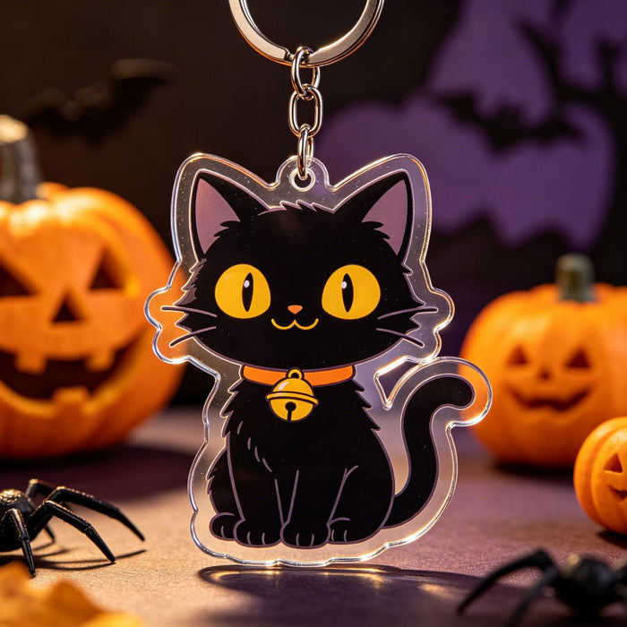 Wholesale Acrylic Keychain Pumpkin Witch Ghost Pendant Decorative Gift Accessory MOQ≥2