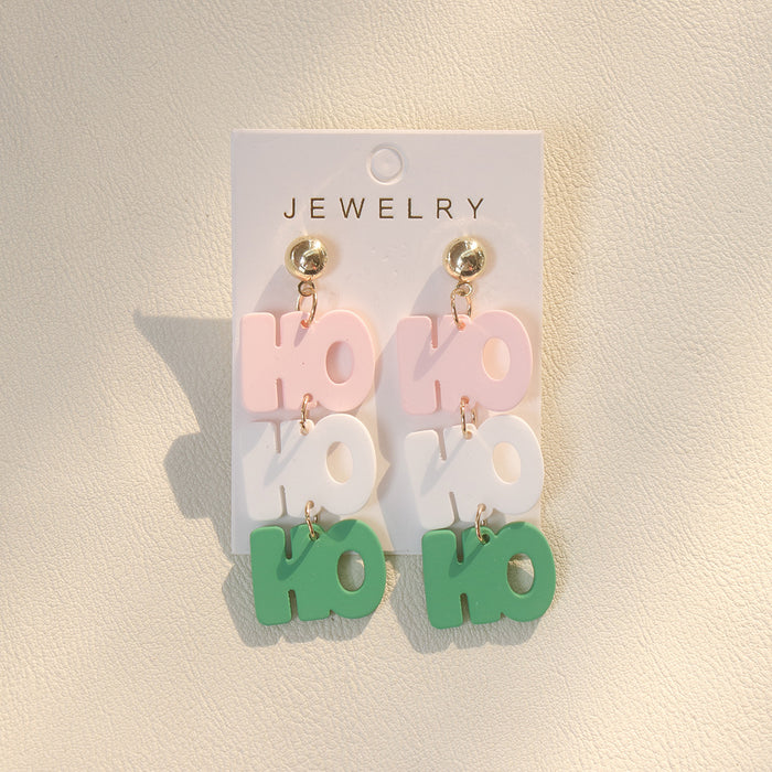 Wholesale Cute Christmas Acrylic Drop Earrings