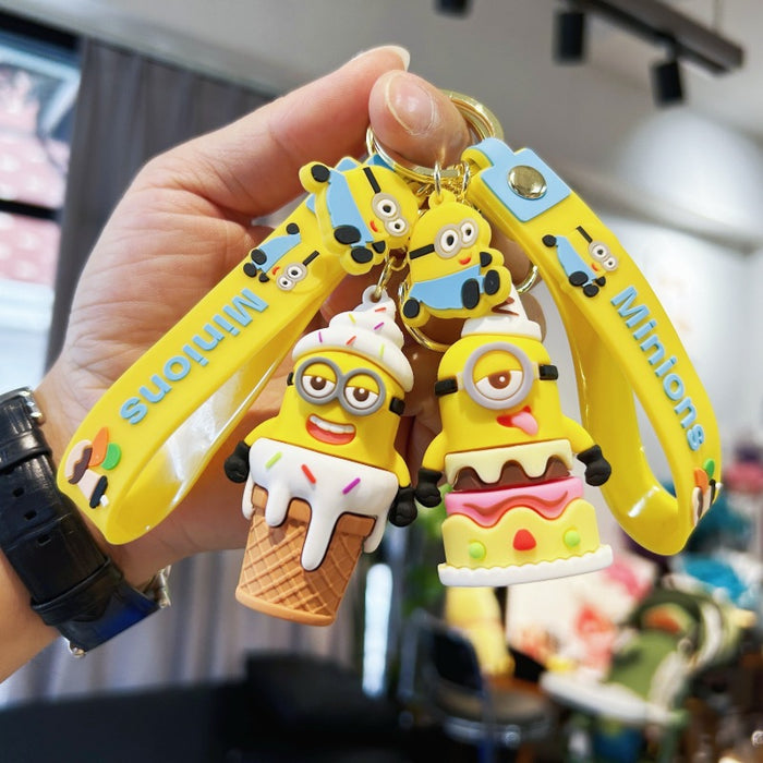 Wholesale Cute little yellow keychain dessert key chain exquisite doll pendant bag pendant gift