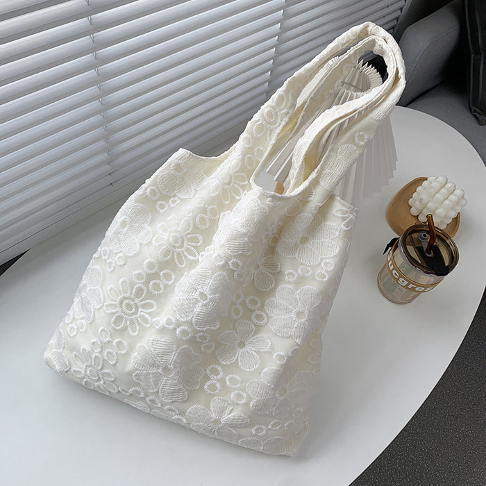 Wholesale Lazy style canvas bag, butterfly shoulder tote bag, large capacity handheld tote bag