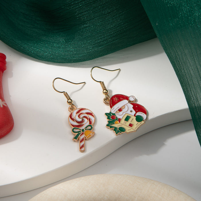 Wholesale Christmas Personalized Snowflake Bell Earrings