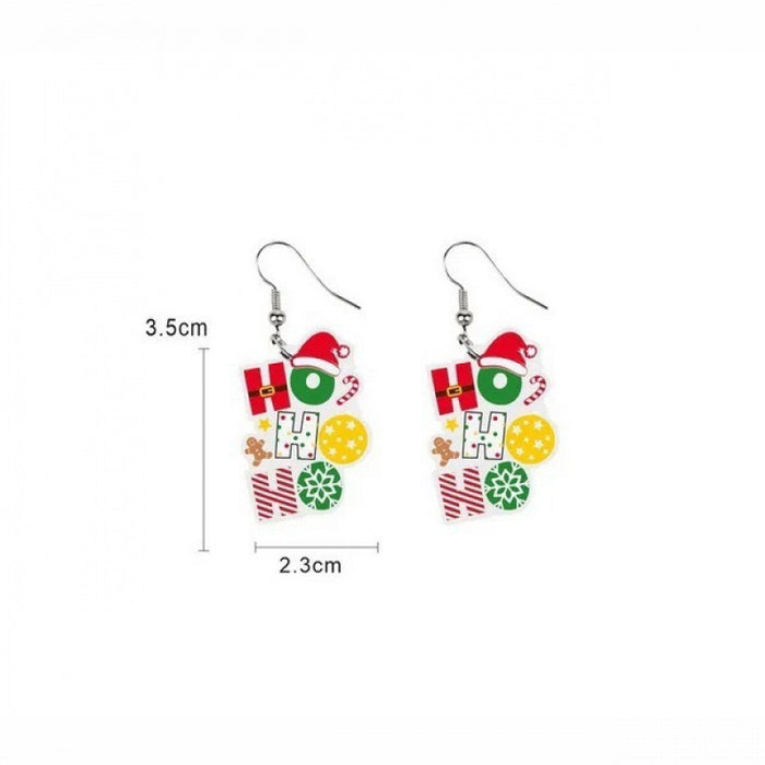 Wholesale Acrylic Flat  Earrings Holiday Ornaments Animal Cute Earrings