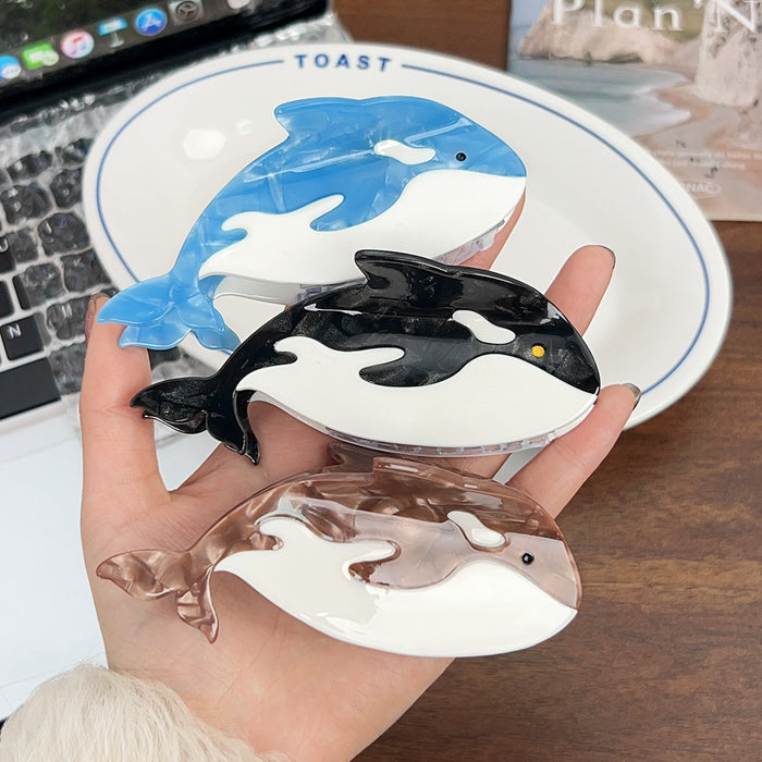 Wholesale Ocean Whale Acetate Hair Claw Clip Cute Hair Accessory for Everyday Styling