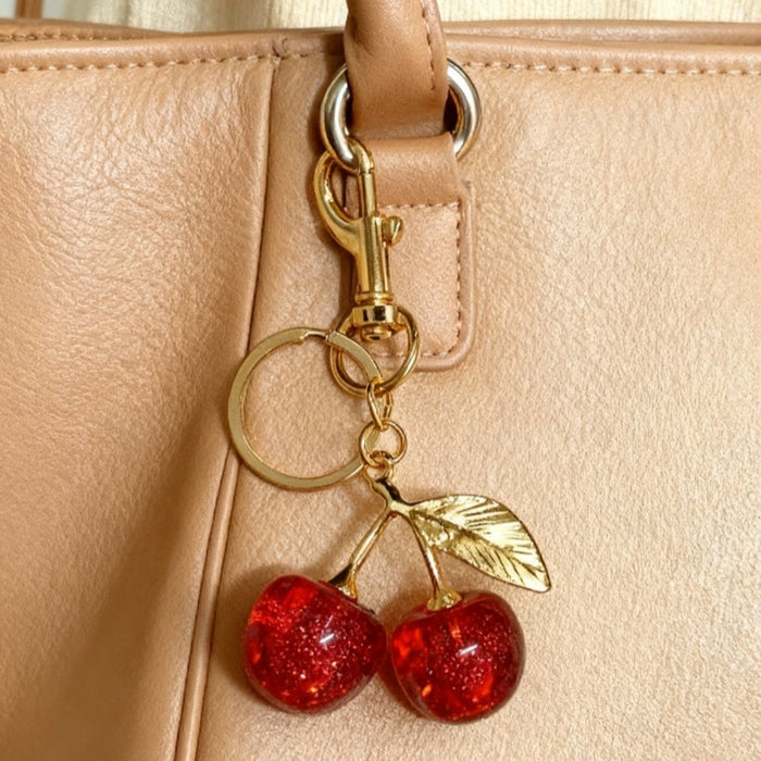 Wholesale Cherry Keychains Simulation Fruit Bag Pendant