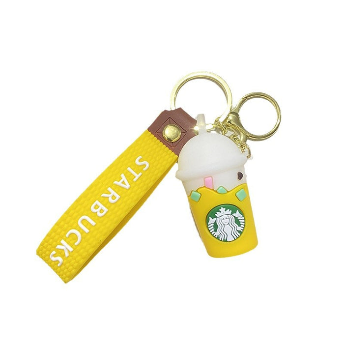 Wholesale Keychain doll car pendant doll bag milk tea cup key chain