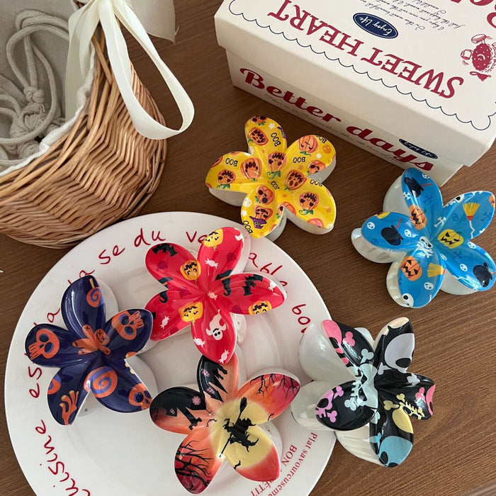 Wholesale  cute skull ghost print shark clip hairpin headdress