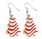 Wholesale Acrylic Christmas Cartoon Christmas Tree Earrings JDC-ES-Qiany008