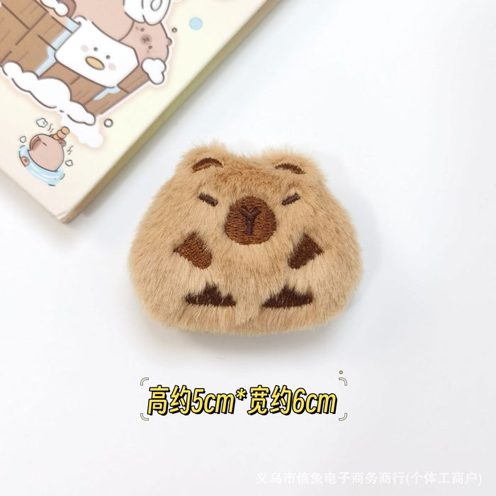 Wholesale Cute Plush Doll Pendant Capybara Keychain Accompanying Gift Small Hanging Decoration Accompanying Gift Brooch Doll