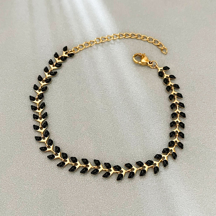 Wholesale Original New Product 6mm Double sided Drip Oil Aircraft Bracelet Vacuum Plated Stainless Steel Bracelet