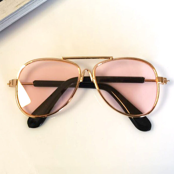 Wholesale Fashionable and trendy dog sunglasses, mini personalized pet glasses, small teddy dog plush toy cat sunglasses