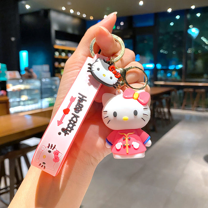 Wholesale Creative keychain cartoon car keychain book bag decoration