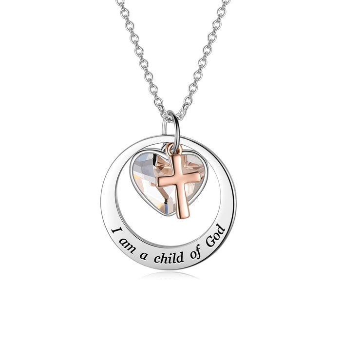 Wholesale Stainless steel necklace with silver cross pendant
