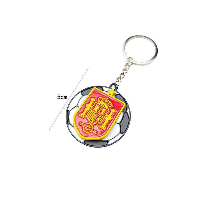 Wholesale Rotatable Football Club Team Keychain