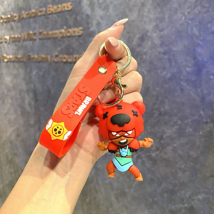 Wholesale  cartoon pvc doll car key chain Cute Keychain