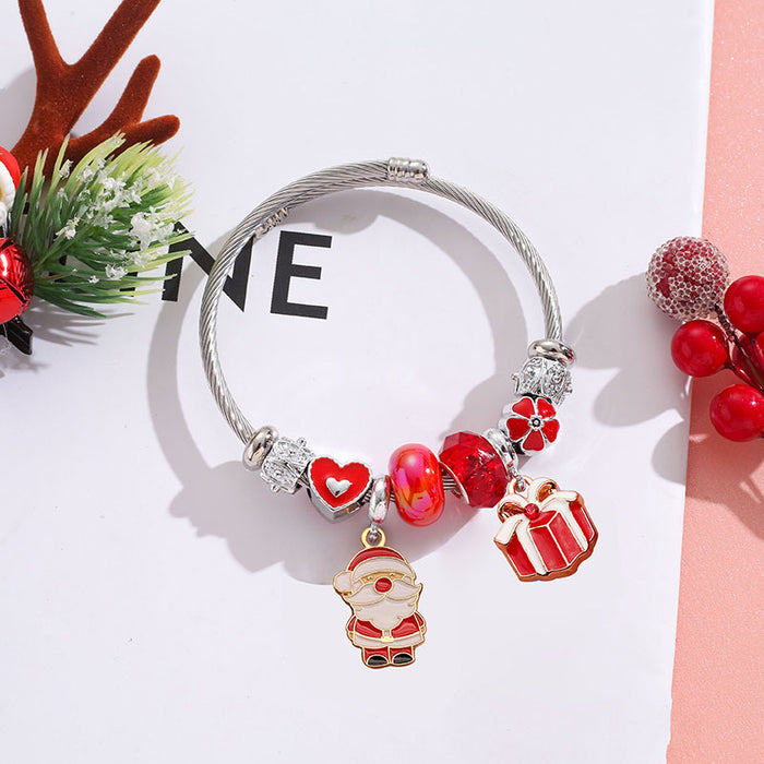 Wholesale Stainless Steel Beaded Bracelet Christmas Gift MOQ≥2